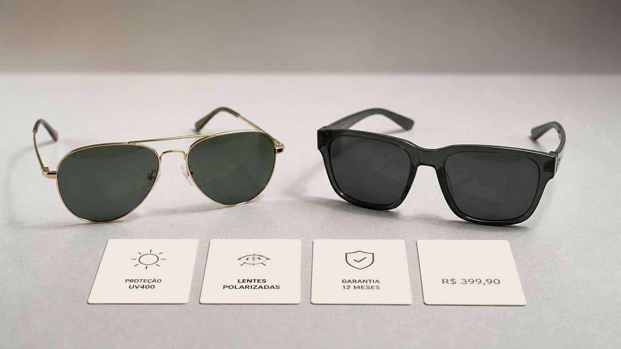 Ray-Ban x Chilli Beans: o que comparar em lentes, armação, garantia e preço antes dos óculos de sol