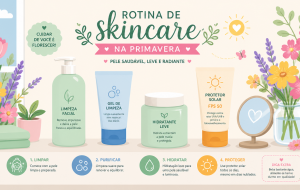 Skincare na primavera: o que ajustar em limpeza, hidratação e proteção solar com a mudança do clima