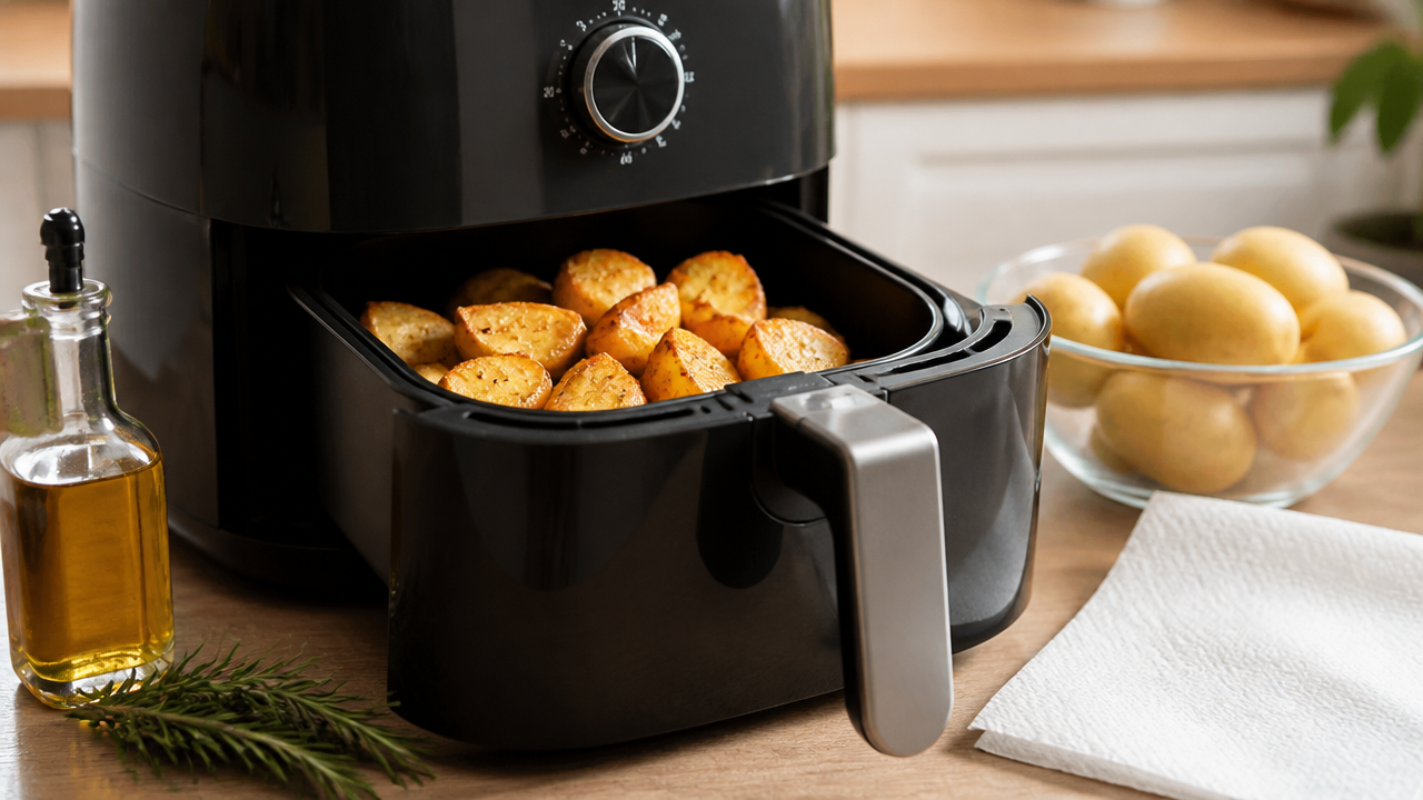 Batata crocante na air fryer: o detalhe simples que evita que ela fique murcha