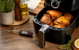 Frango suculento na air fryer: temperatura e tempo para não ressecar