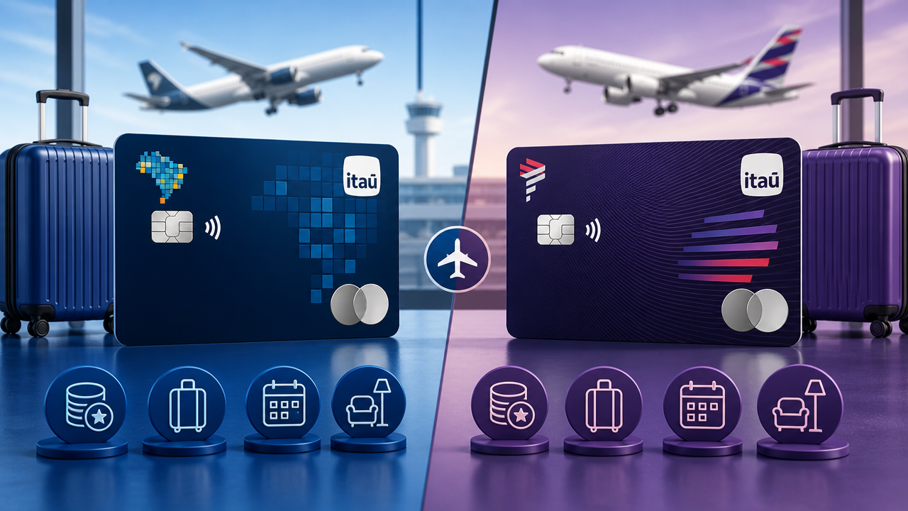 Cartão Azul Itaú x LATAM Pass Itaú: qual programa combina mais com seu jeito de viajar?