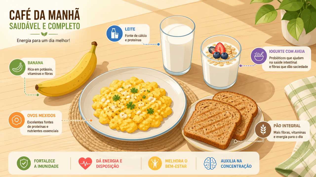 Café da manhã com proteína: 5 combinações práticas sem depender de suplemento