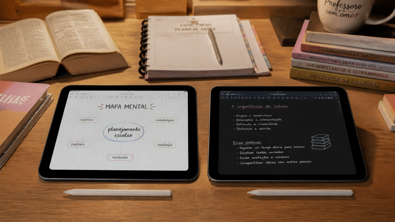 iPad x Galaxy Tab para professores: qual tablet ajuda mais a corrigir, anotar e preparar aulas?
