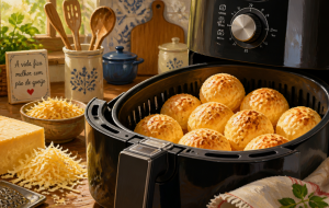 Pão de queijo na air fryer: como deixar crocante por fora sem ressecar por dentro