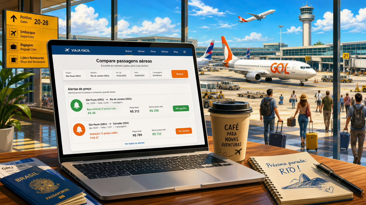 Passagem para dezembro cara demais? Como configurar alertas antes de decidir a compra