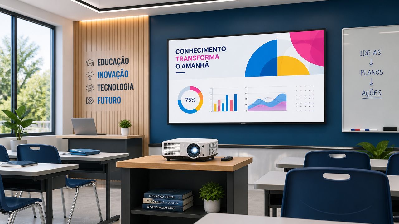 Projetor x Smart TV para sala de aula: qual entrega imagem mais legível sem gastar demais?