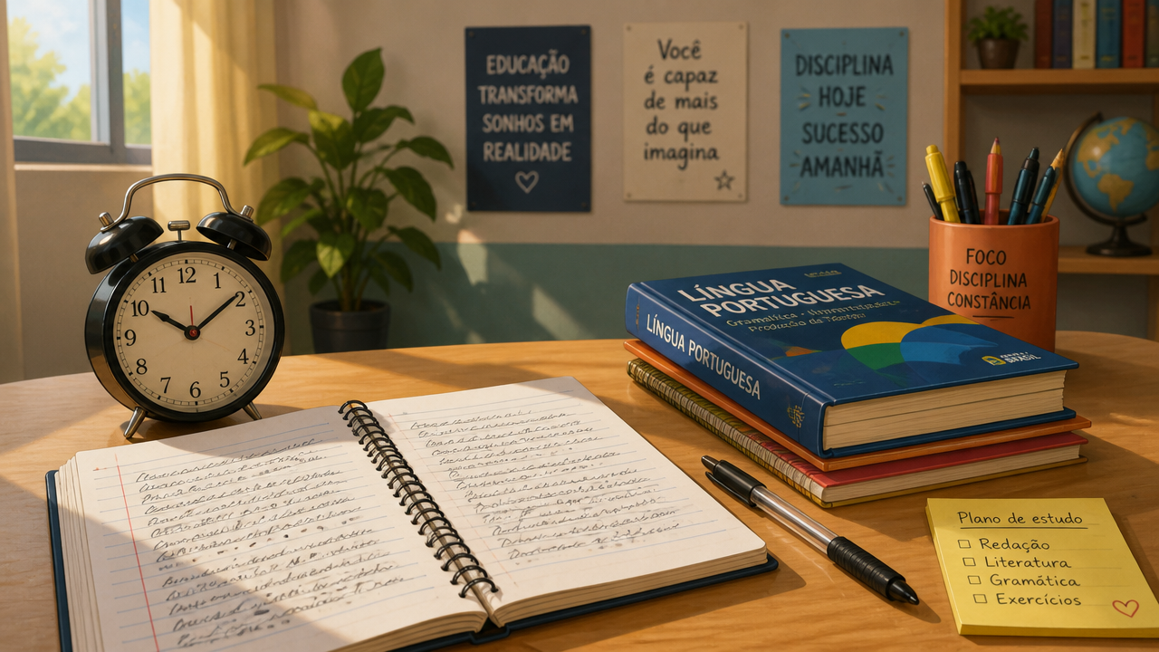 Redação do Enem 2026: como revisar as cinco competências sem decorar um texto pronto