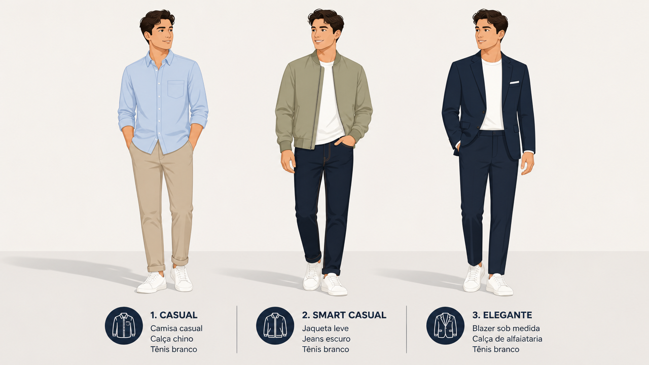 Tênis branco masculino: 6 combinações para usar no trabalho e no fim de semana