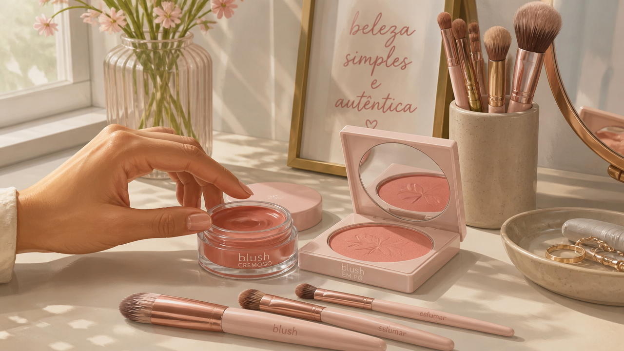 Blush cremoso x blush em pó: qual tende a durar mais no calor?