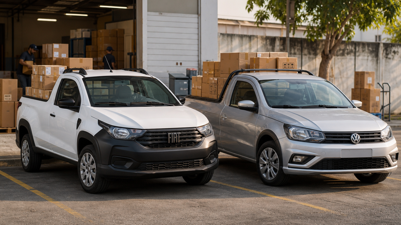 Fiat Strada x Volkswagen Saveiro: qual picape pequena faz mais sentido para entregas?