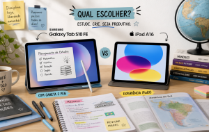 Galaxy Tab S10 FE x iPad A16: qual tablet faz mais sentido para estudar?