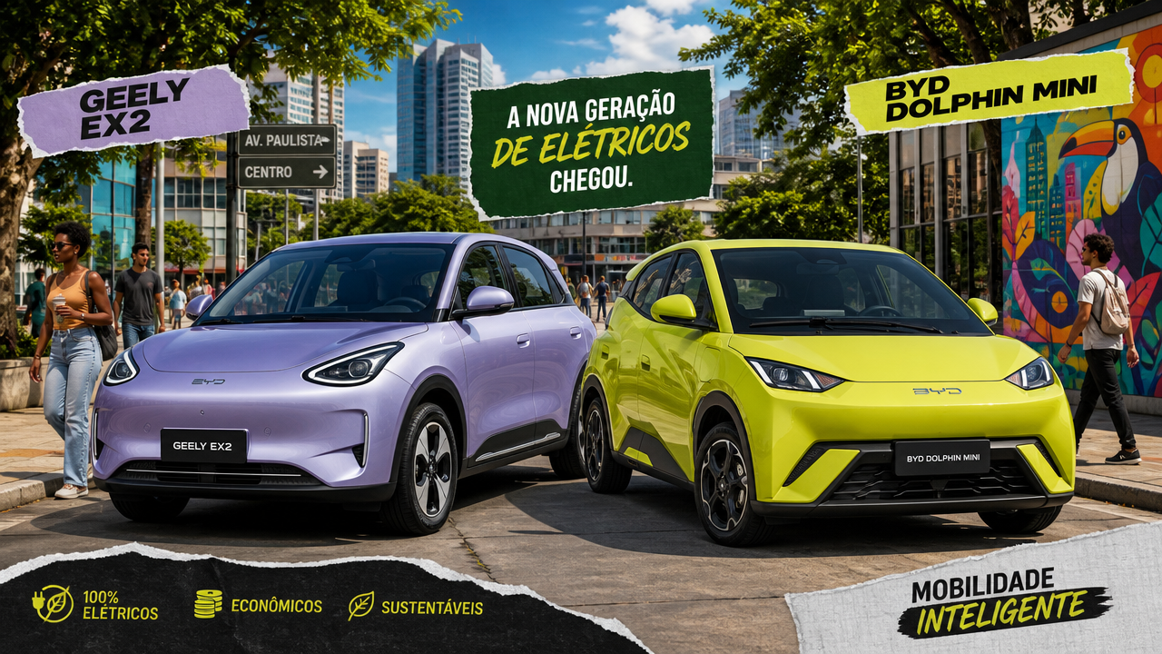 Geely EX2 ou BYD Dolphin Mini: quais custos olhar além do preço do elétrico?