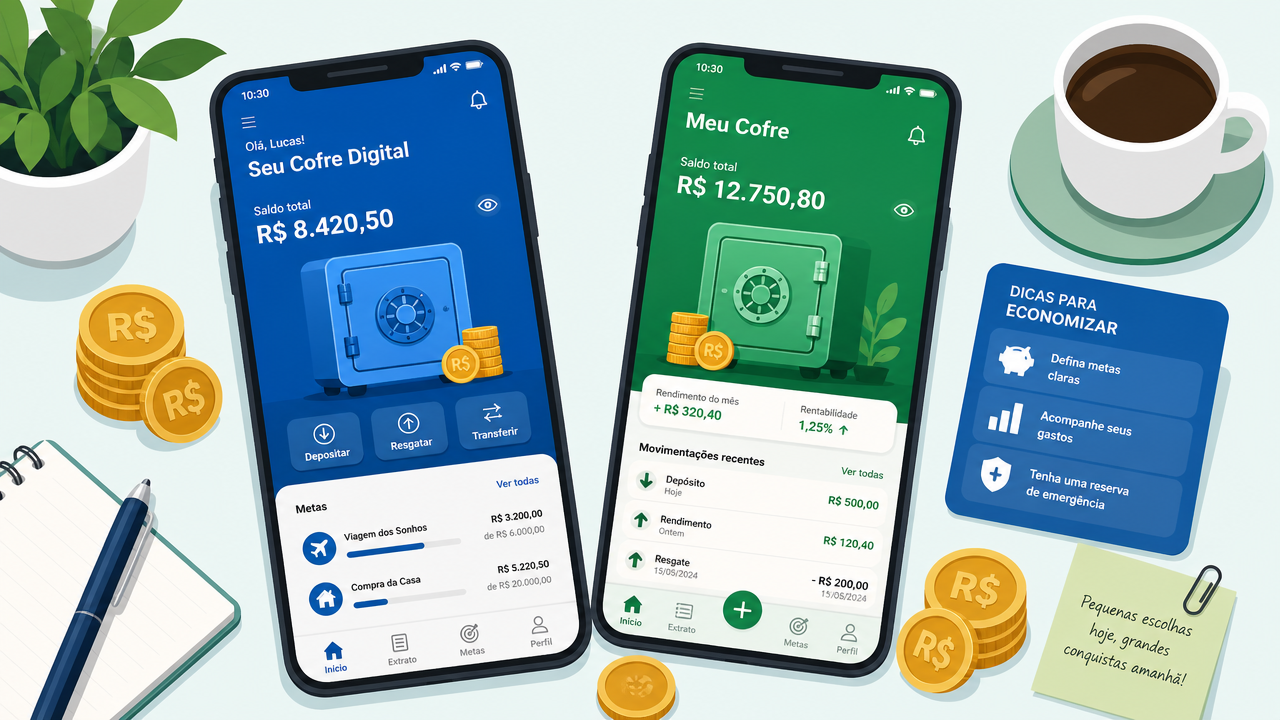 Mercado Pago Cofrinhos x PicPay Cofrinhos: como comparar rendimento e resgate