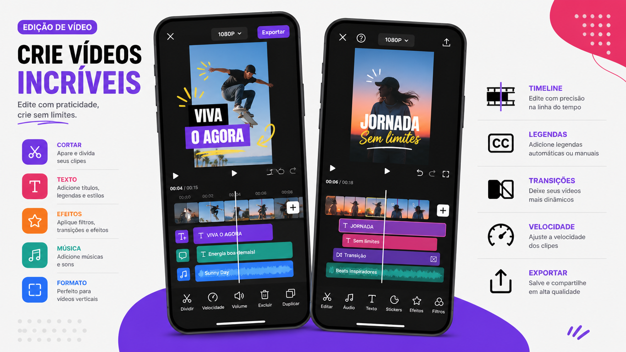 Reels pelo celular: Instagram Edits ou CapCut para legendar, cortar e publicar mais rápido?