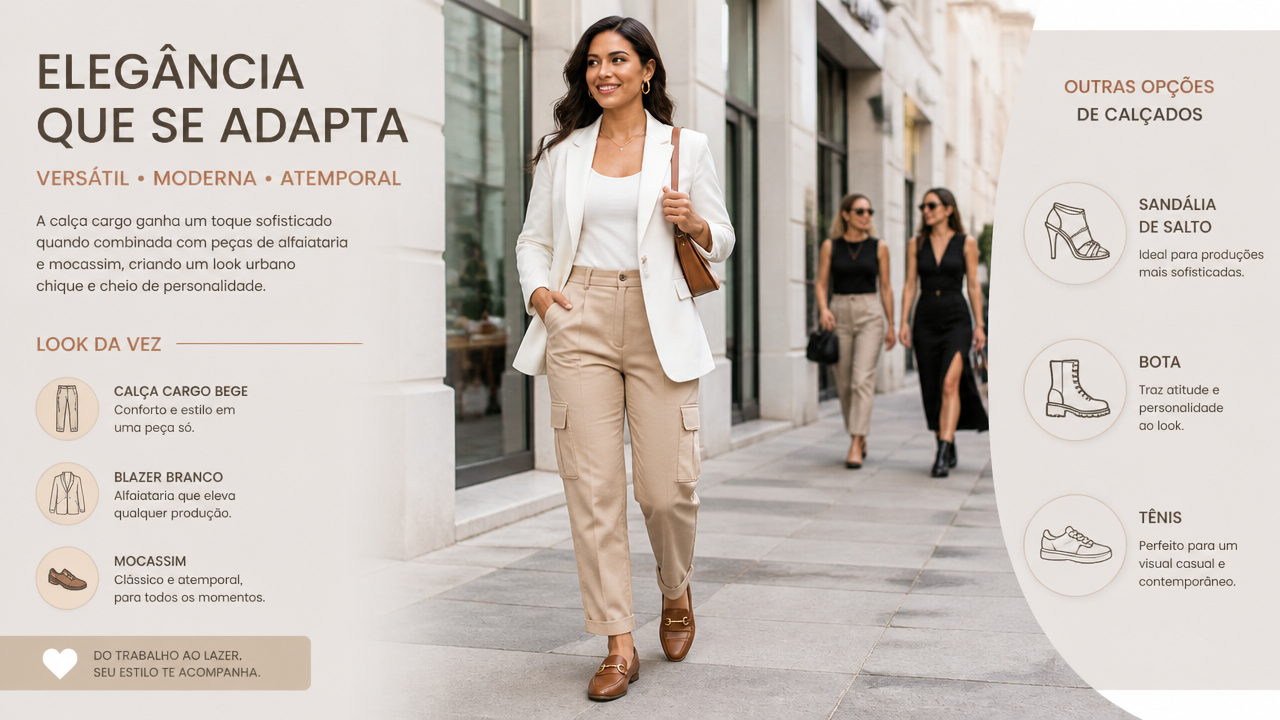 Calça cargo feminina: 5 combinações para usar além do look com tênis