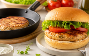 Hambúrguer caseiro de frango: como preparar sem deixar a carne seca