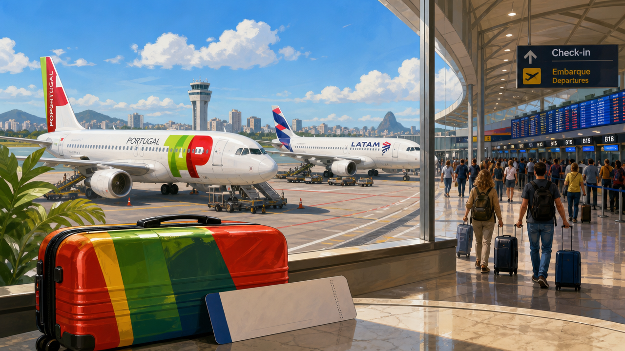 TAP x LATAM para Portugal: bagagem, conexão e taxas que precisam entrar na comparação