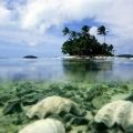 Ilha paradisiaca no meio do mar