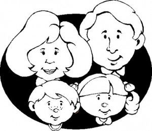 Linda família unida.