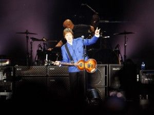 British musician McCartney performs during his "On the Run Tour" concert in Montevideo