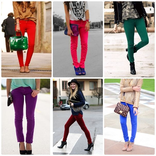 jeans colorido