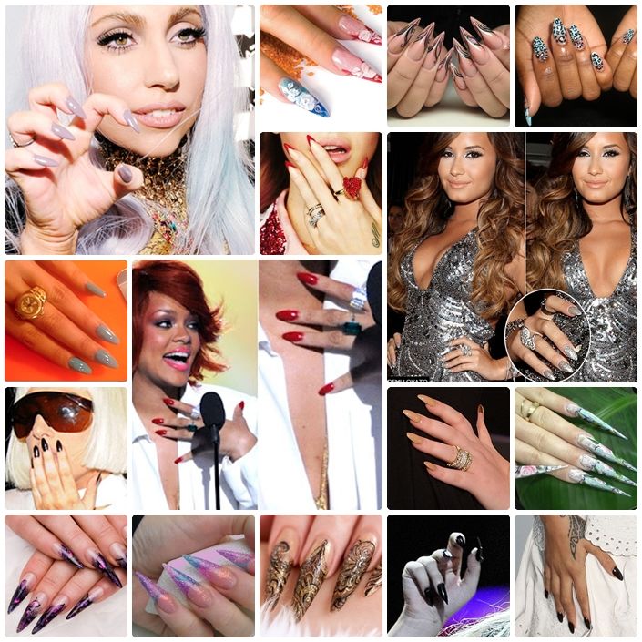 unhas stiletto