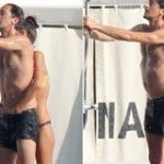 Adrien Brody recebe ajudinha de namorada para lavar partes íntimas