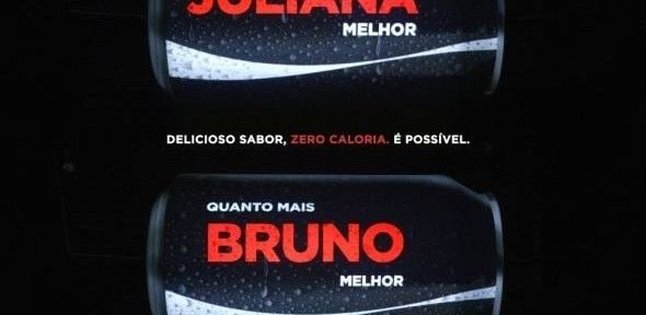 Coca-Cola Zero trará em suas embalagens os nomes mais populares do Brasil