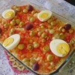 Bacalhau desfiado no forno