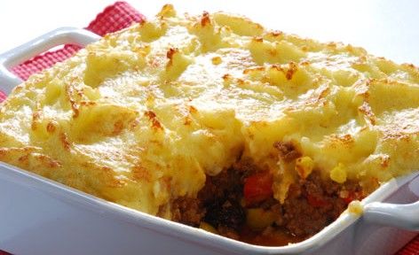 Bolo de batata com carne moída