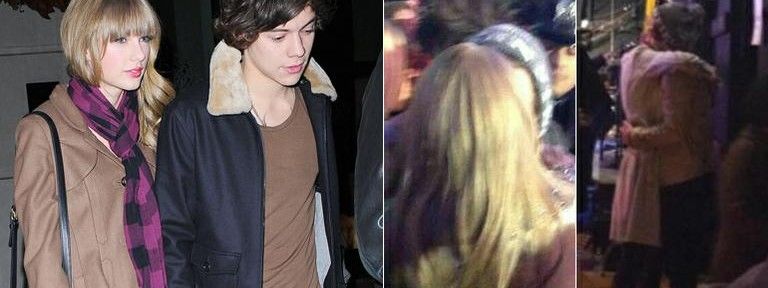Taylor Swift e Harry Styles trocam beijos apaixonados na virada do ano 