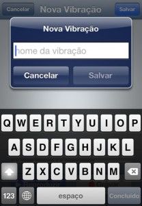 vibração personalizada nova