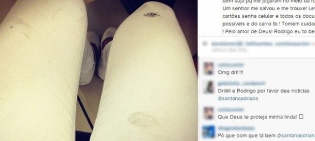 Ex-BBB Adriana Sant'Anna sofre sequestro relâmpago e posta foto no Instagram