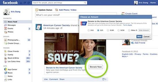 "Compartilhe para doar...": Facebook permitirá doações para ONG's nos feeds