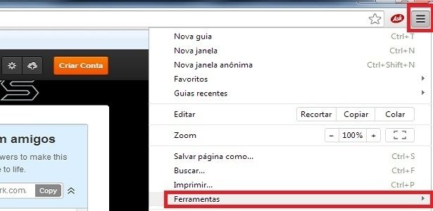 Como desinstalar Ask (barra de ferramentas) do Google Chrome
