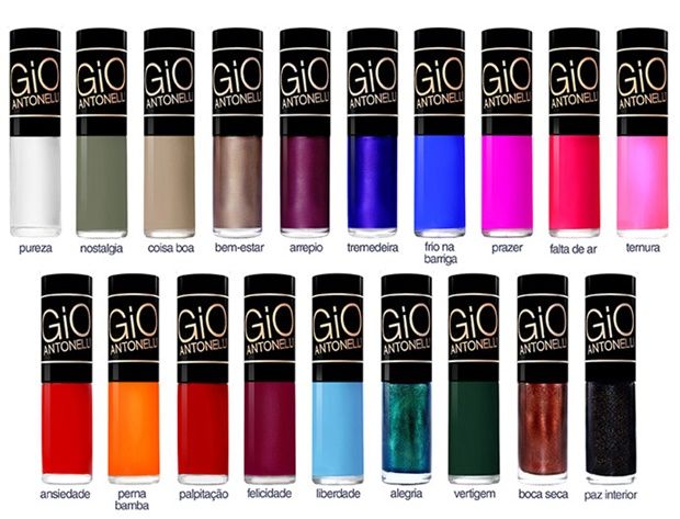 LINHA DE ESMALTES "SENSAÇÕES", DE GIOVANNA ANTONELLI