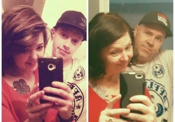 Nos EUA, pai 'clona' selfie do filho com amiga e viram hit na web Nos EUA, pai 'clona' selfie do filho com amiga e viram hit na web
