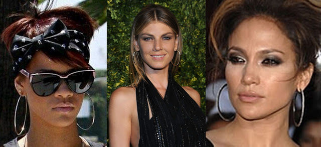 Moda das famosas: brincos grandes "de argola"