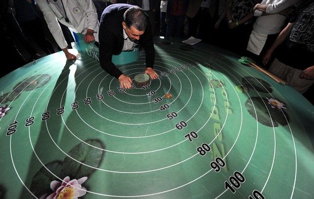 Competição de salto em distância com sapos