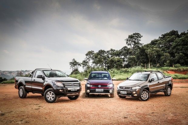 Ford Ranger Sport 2014 vs. Nova Saveiro Cross vs. Nova Strada Adventure 2014