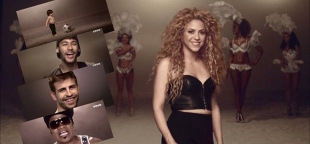 Shakira lança música da Copa 2014 com Carlinhos Brown, Neymar, Messi, Piqué e outros
