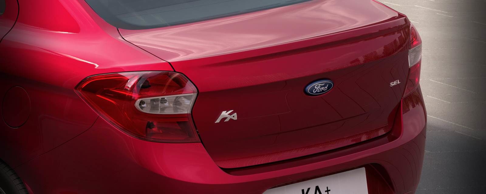 Detalhe da traseira do Novo Ford Ka+