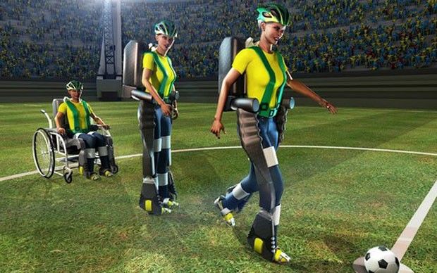 O exoesqueleto que dará 1º chute da Copa do Mundo 2014 O exoesqueleto que dará 1º chute da Copa do Mundo 2014