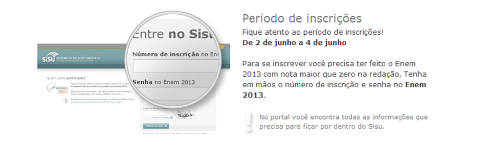 Inscrições Sisu 2014 'de Inverno' foram abertas para aprovados no Enem 2013; Confira!