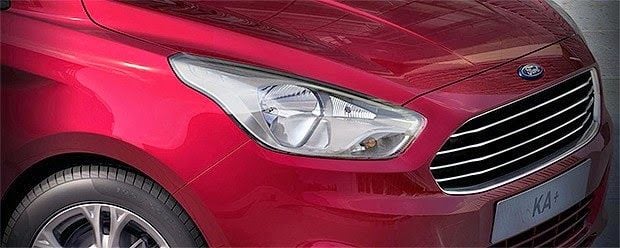 Detalhe da frente do Novo Ford Ka+