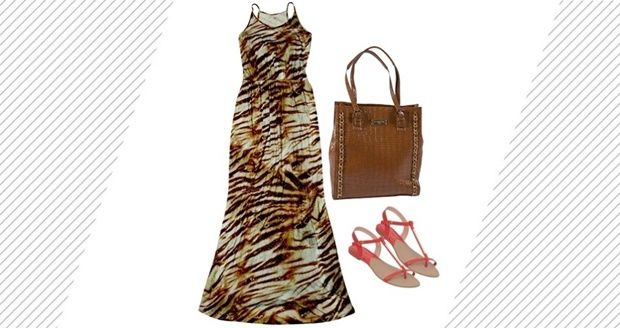 LOOK COMPLETO COM VESTIDO LONGO