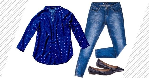 LOOK COMPLETO COM PEÇA AZUL MARINHO