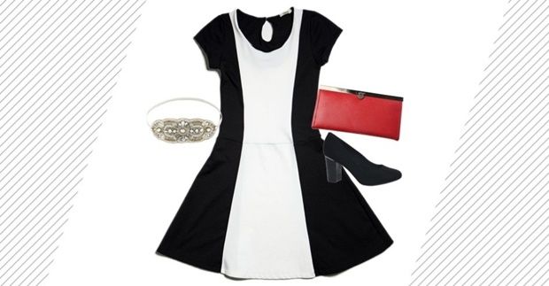LOOK COMPLETO COM VESTIDO CURTO