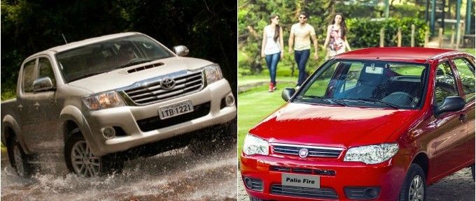 Seguro de carros: Fiat Palio e Toyota Hilux são os mais roubados do Brasil em 2014