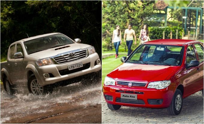 Fiat Palio e Toyota Hilux são os mais roubados do Brasil em 2014 Fiat Palio e Toyota Hilux são os mais roubados do Brasil em 2014